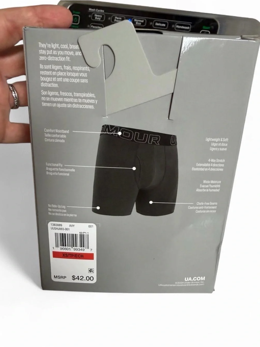 Under Armour Men's Performance Cotton Boxerjock - Black (XS)